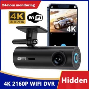 4K داش كام واي فاي UHD 3840*2160P جهاز تسجيل فيديو رقمي للسيارات لكاميرات مراقبة السيارات مسجلات الفيديو داشكام 24H شاشة ركن السيارة PK 70Mai