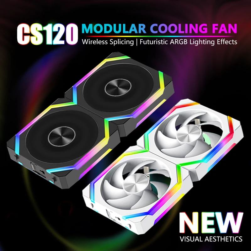 JUMPEAK CS120 ARGB مروحة التبريد 360 مللي متر 240 مللي متر وحدات تكويم الربط PWM صامت 120 مللي متر RGB المشجعين للألعاب PC حافظة مبرد المياه - الصورة 2